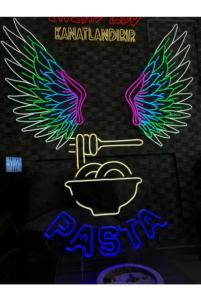 Twins Led Aydınlatma PASTA Yazılı ve Şekilli Neon Tabela - Resim 2