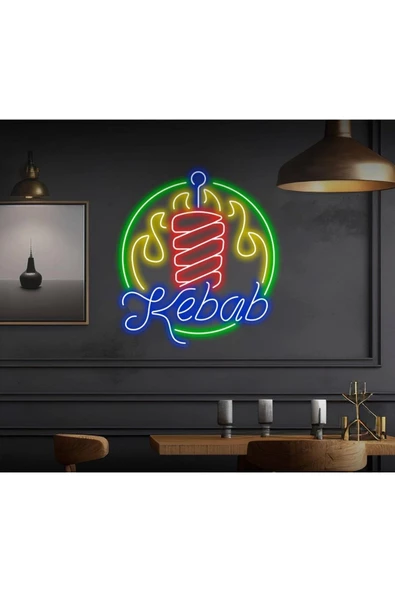 Twins Led Aydınlatma Kebab Yazılı ve Şekilli Neon Tabela ürün görseli 1