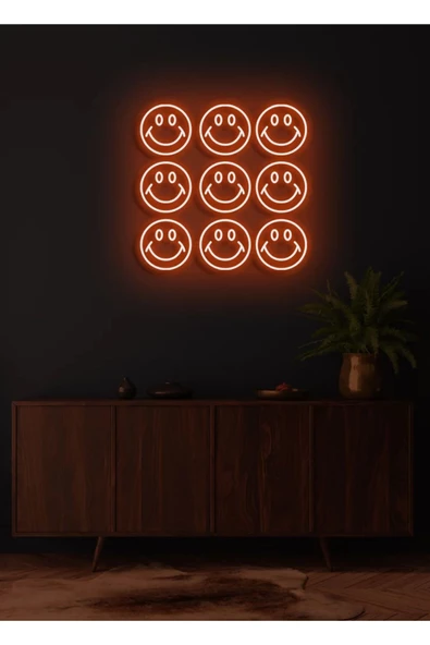 Twins Led Aydınlatma Gülücük Figürlü Neon Tabela ürün görseli 1