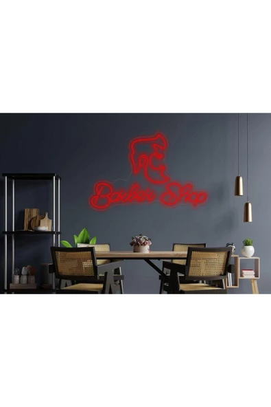 Twins Led Aydınlatma Barber Shop Yazılı Neon Tabela ürün görseli