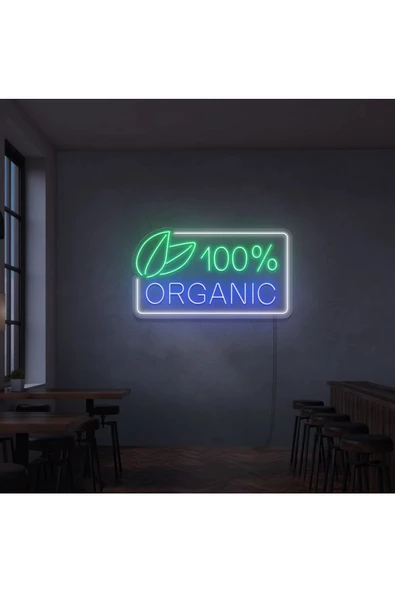 Twins Led Aydınlatma 100% ORGANIC Yazılı ve Şekilli Neon Tabela ürün görseli 1