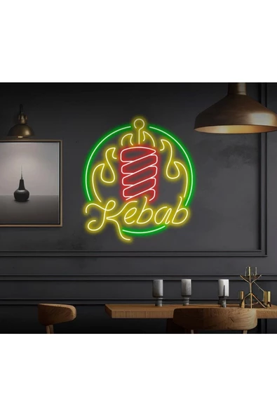 Twins Led Aydınlatma Kebab Yazılı ve Şekilli Neon Tabela ürün görseli 1