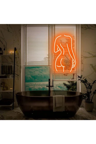 Twins Led Aydınlatma Kadın Figürlü Neon Tabela