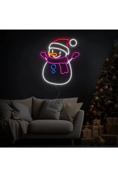 Twins Led Aydınlatma Kardan Adam Figürlü Neon Tabela ürün görseli