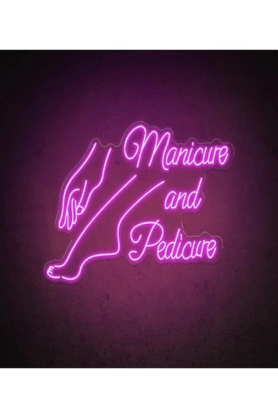 Twins Led Aydınlatma Manicure and Pedicure Yazılı ve Şekilli Neon Tabela