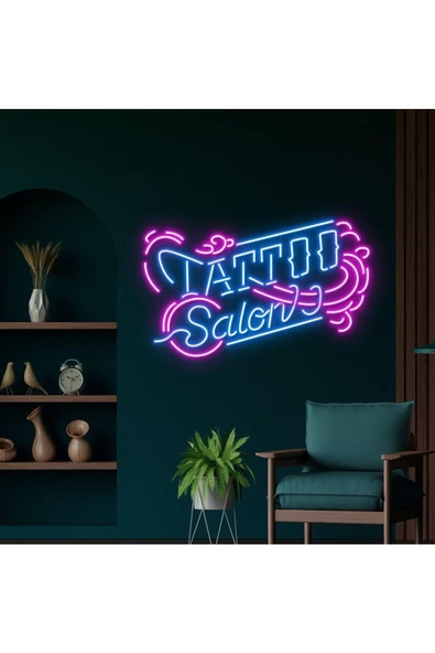 Twins Led Aydınlatma TATTOO Salon Yazılı Neon Tabela