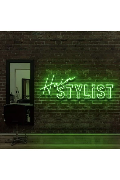 Twins Led Aydınlatma Hair STYLIST Yazılı Neon Tabela ürün görseli 1