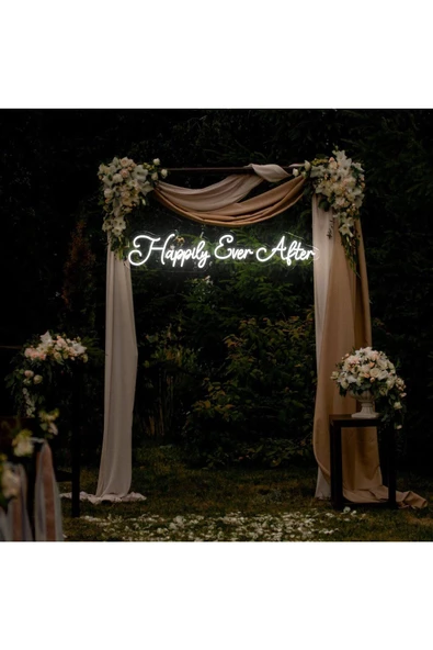 Twins Led Aydınlatma Happily Ever After Yazılı Neon Tabela ürün görseli