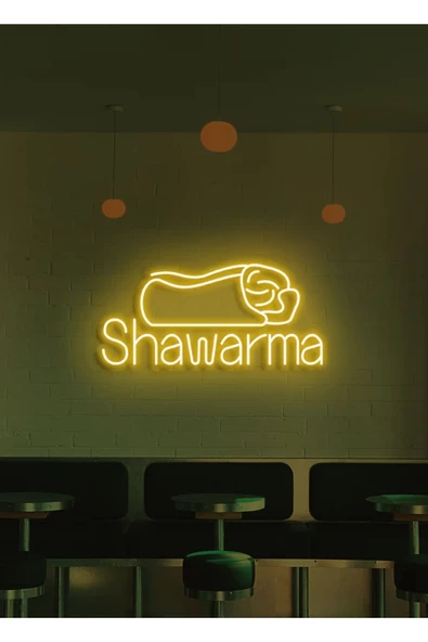 Twins Led Aydınlatma Shawarma Yazılı ve Şekilli Neon Tabela ürün görseli