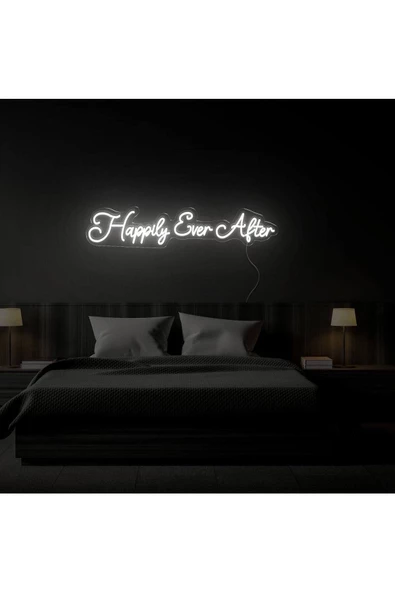 Twins Led Aydınlatma Happily Ever After Yazılı Neon Tabela - Resim 2