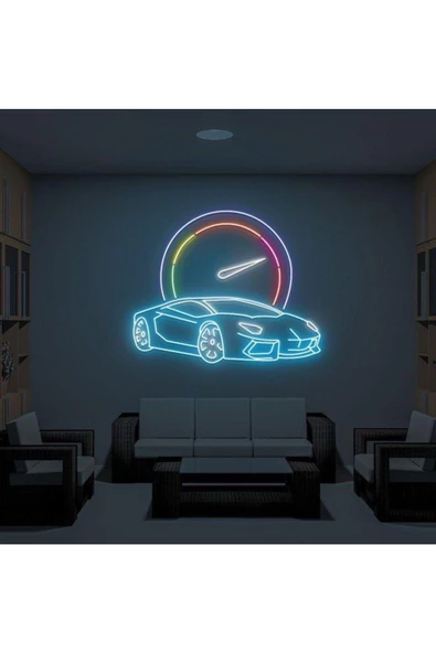 Twins Led Aydınlatma Rent A Carlara Özel Araba Figürlü Neon Tabela ürün görseli 1