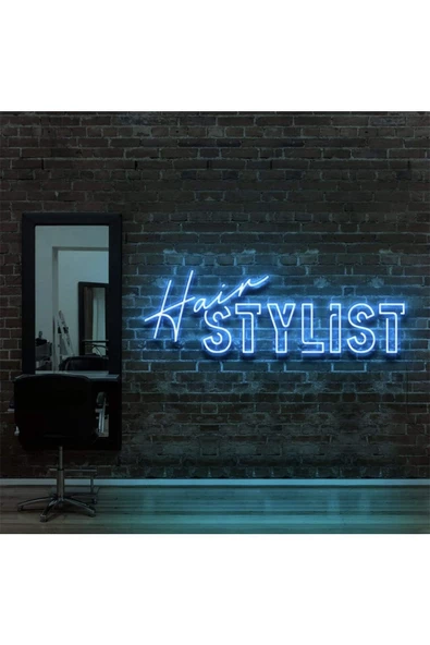 Twins Led Aydınlatma Hair STYLIST Yazılı Neon Tabela