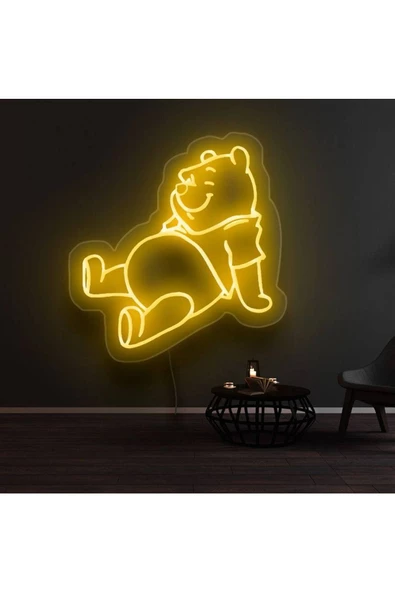 Twins Led Aydınlatma Winnie The Pooh Figürlü Dekoratif Neon Tabela