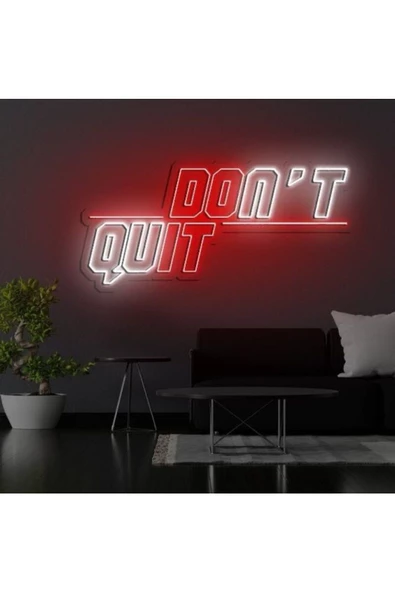 Twins Led Aydınlatma DON'T QUIT Yazılı Neon Tabela ürün görseli
