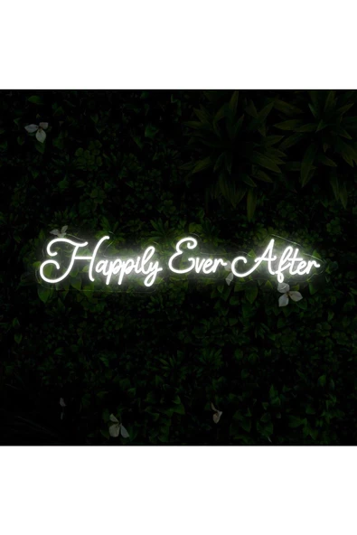 Twins Led Aydınlatma Happily Ever After Yazılı Neon Tabela - Resim 3