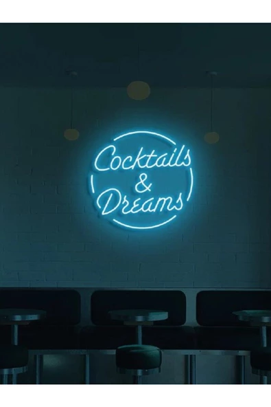 Twins Led Aydınlatma Coctails & Dreams Yazılı Neon Tabela ürün görseli 1