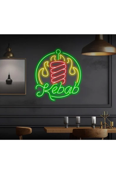 Twins Led Aydınlatma Kebab Yazılı ve Şekilli Neon Tabela ürün görseli 1