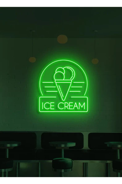 Twins Led Aydınlatma ICE CREAM Yazılı ve Şekilli Neon Tabela ürün görseli
