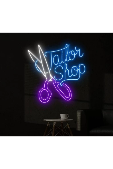 Twins Led Aydınlatma Tailor Shop Yazılı ve Şekilli Neon Tabela ürün görseli