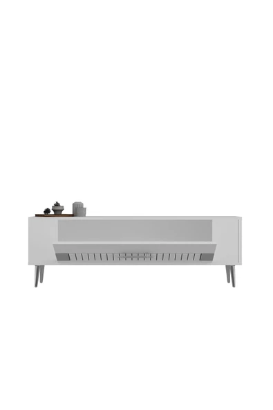 DemonteHome RETROLP4DH TV SEHPASI BEYAZ GÜMÜŞ - 5