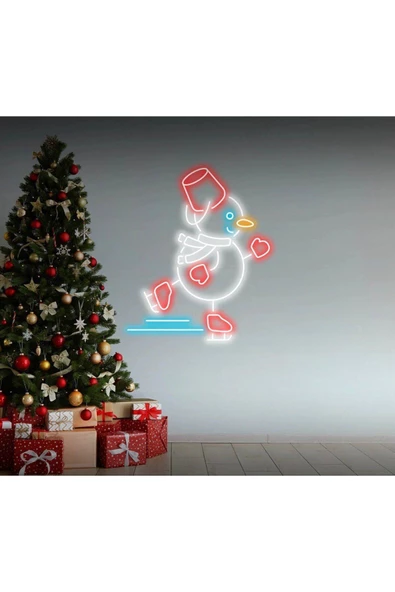 Twins Led Aydınlatma Kardan Adam Figürlü Neon Tabela ürün görseli 1
