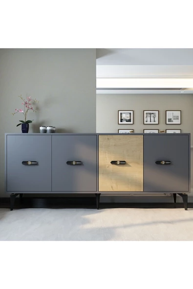 DemonteHome CHERRYDH 180 CM KONSOL(KX180) ANTRASİT SAFİRMEŞE