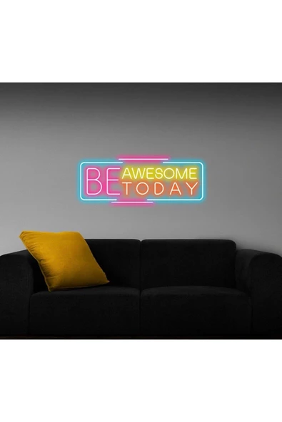 Twins Led Aydınlatma BE AWESOME TODAY Yazılı Neon Tabela