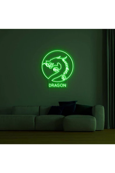 Twins Led Aydınlatma DRAGON Yazılı ve Şekilli Neon Tabela ürün görseli