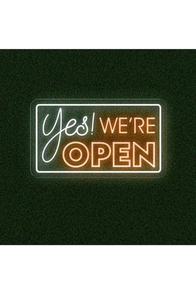 Twins Led Aydınlatma Yes! WE'RE OPEN Yazılı Neon Tabela ürün görseli