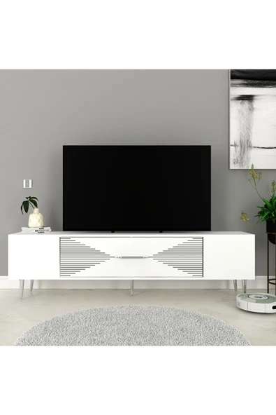 DemonteHome DEKOL1DH TV SEHPASI BEYAZ GÜMÜŞ