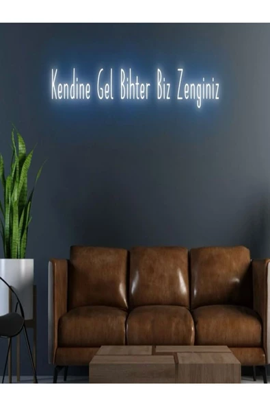 Twins Led Aydınlatma Kendine Gel Bihter Biz Zenginiz Yazılı Neon Tabela
