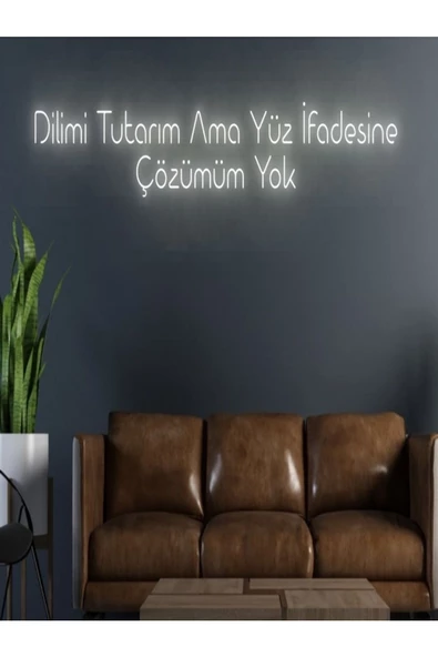 Twins Led Aydınlatma Dilimi Tutarım Ama Yüz Ifadesine Çözümüm Yok Yazılı Neon Tabela