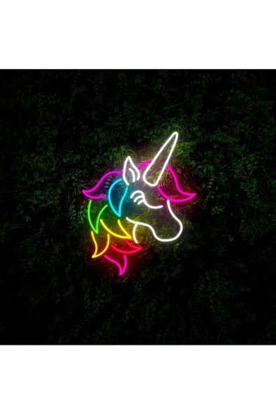 Twins Led Aydınlatma Unicorn Figürlü Neon Tabela - Resim 2