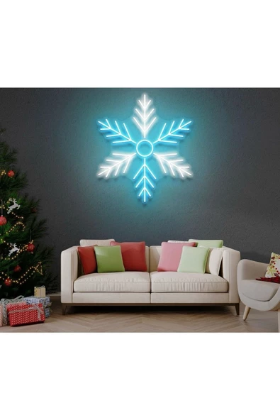 Twins Led Aydınlatma Kar Tanesi Neon Tabela ürün görseli 1