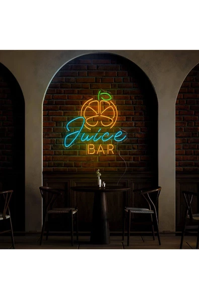 Twins Led Aydınlatma Juice BAR Yazılı ve Şekilli Neon Tabela ürün görseli 1