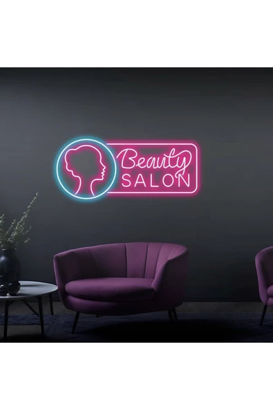 Twins Led Aydınlatma Beauty Salon Yazılı ve Şekilli Güzellik Salonlarına Özel Neon Tabela