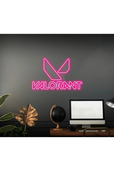 Twins Led Aydınlatma VALORANT Yazılı ve Şekilli Neon Tabela - 1
