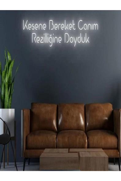 Twins Led Aydınlatma Kesene Bereket Canım Rezilliğine Doyduk Yazılı Neon Tabela ürün görseli 1