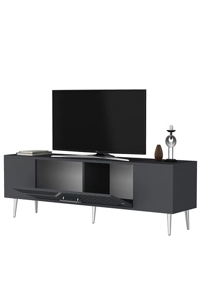 DemonteHome DEKOLP5DH TV SEHPASI ANTRASİT GÜMÜŞ - 5