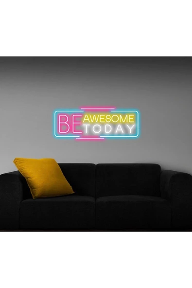 Twins Led Aydınlatma BE AWESOME TODAY Yazılı Neon Tabela