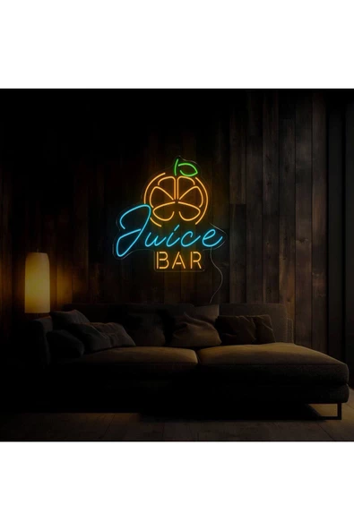 Twins Led Aydınlatma Juice BAR Yazılı ve Şekilli Neon Tabela - Resim 2