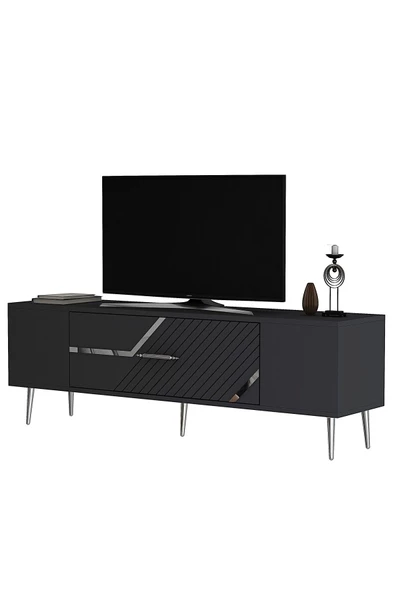 DemonteHome DEKOLP5DH TV SEHPASI ANTRASİT GÜMÜŞ - 4