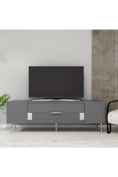 DemonteHome DEKOLP4DH TV SEHPASI ANTRASİT GÜMÜŞ