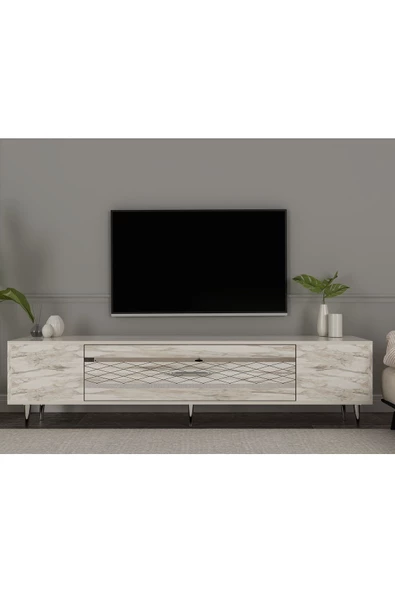 DemonteHome DEKOLP2DH TV SEHPASI EFESMERMER GÜMÜŞ