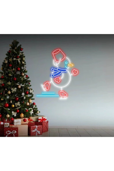 Twins Led Aydınlatma Kardan Adam Figürlü Neon Tabela ürün görseli 1
