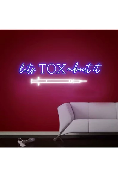 Twins Led Aydınlatma lets TOX about it Yazılı ve Şekilli Neon Tabela ürün görseli 1