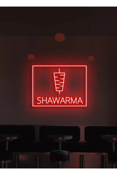 Twins Led Aydınlatma SHAWARMA Yazılı ve Şekilli Neon Tabela ürün görseli