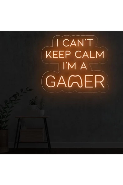 Twins Led Aydınlatma I CAN'T KEEP CALM I'M A GAMER Yazılı Neon Tabela ürün görseli 1