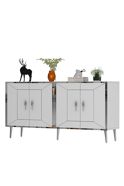 DemonteHome ARNODH (KB150) KONSOL BEYAZ GÜMÜŞ - 4