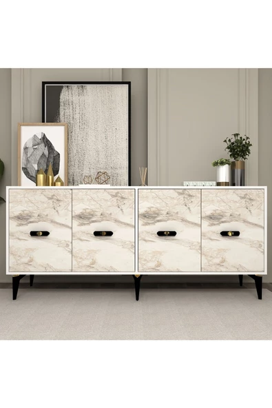 DemonteHome FLYDH (KX) 180 CM KONSOL BEYAZ EFESMERMER